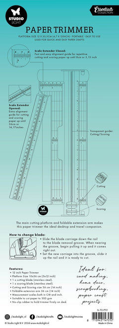 SL Paper Trimmer Essentials Tools 135x378x30mm 1 PC nr.01-2