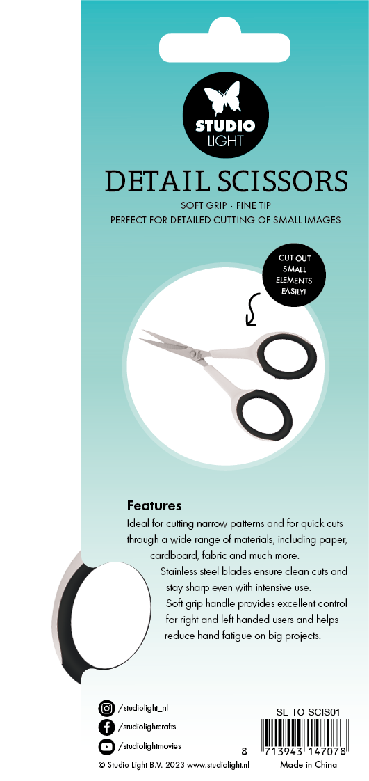 Tijeras de detalle SL Soft Grip punta fina Essentials Tools 60x104x5mm 1 ud. n.º 01