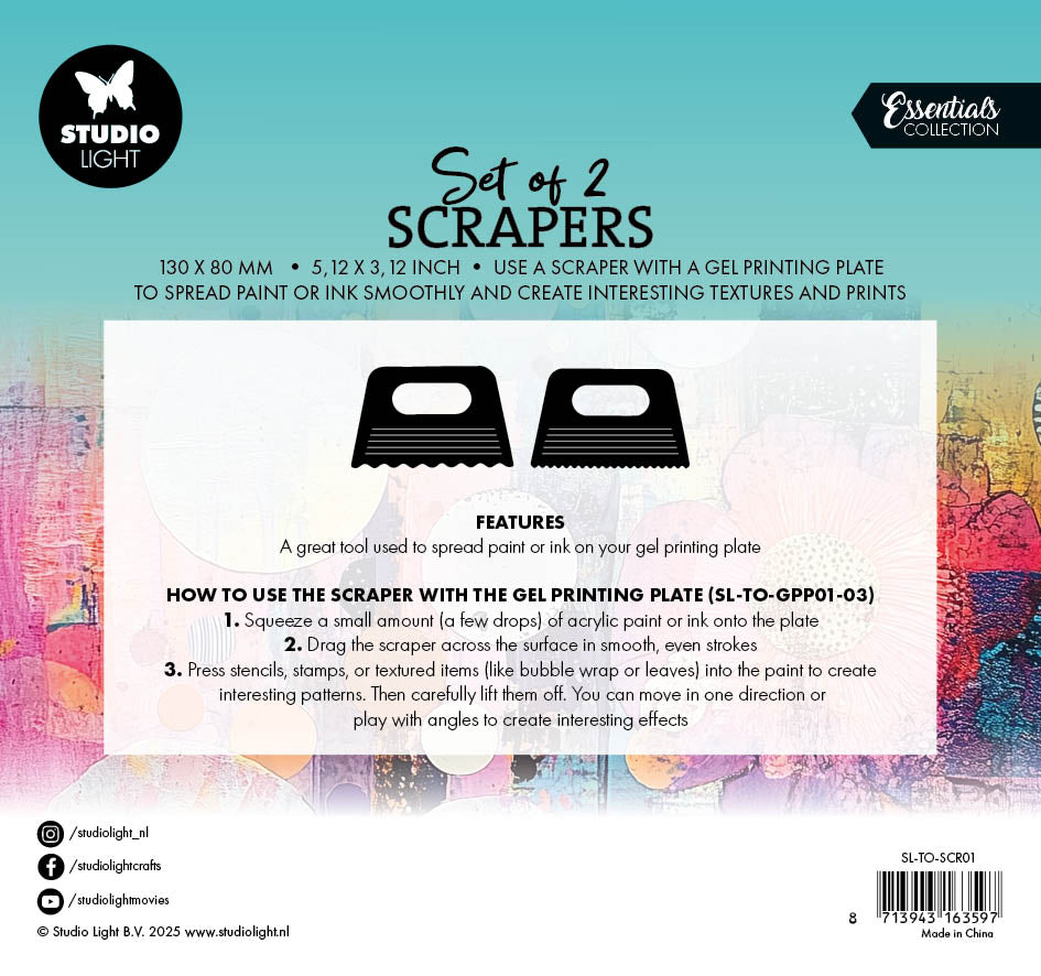SL Scrapers Set of 2 Tools 160x150x4mm 2 Pieces-2