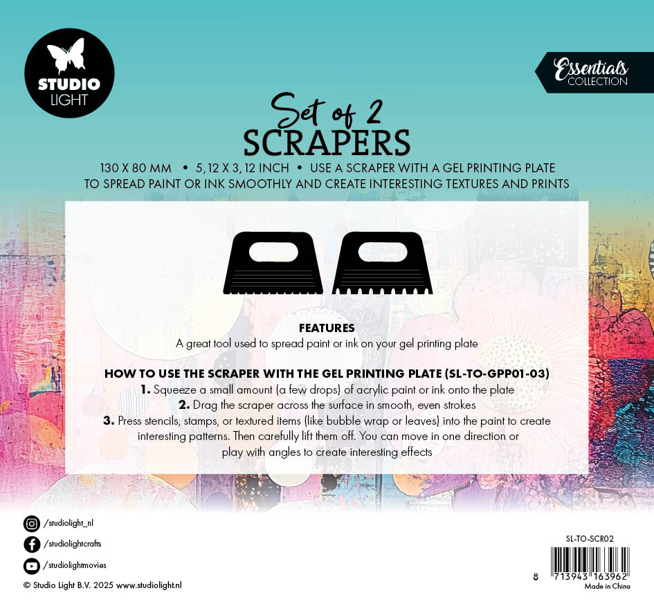 SL Scrapers Set of 2 Tools 160x150x4mm 2 Pieces-2
