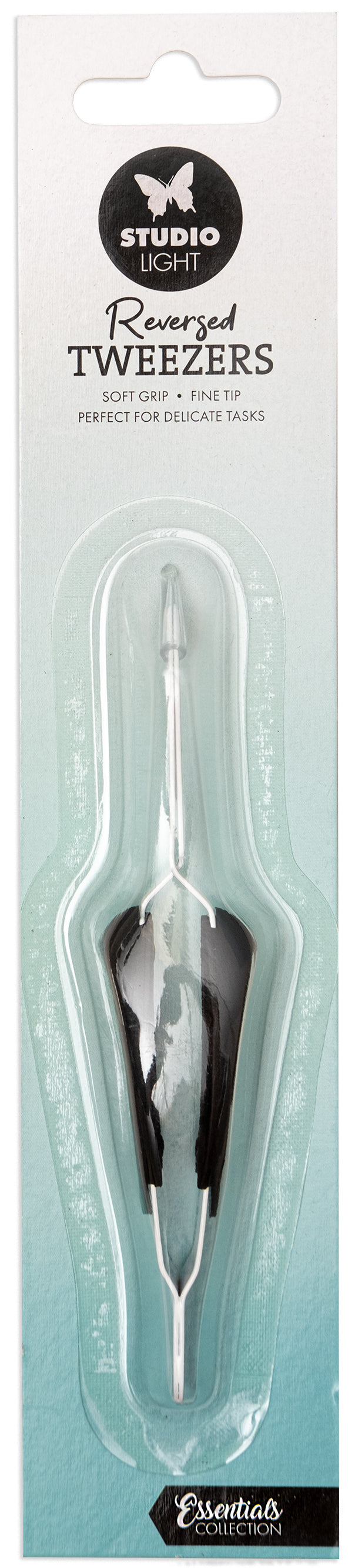SL Reversed Tweezers Soft Grip Fine Tip Essentials Tools 1 PC-1