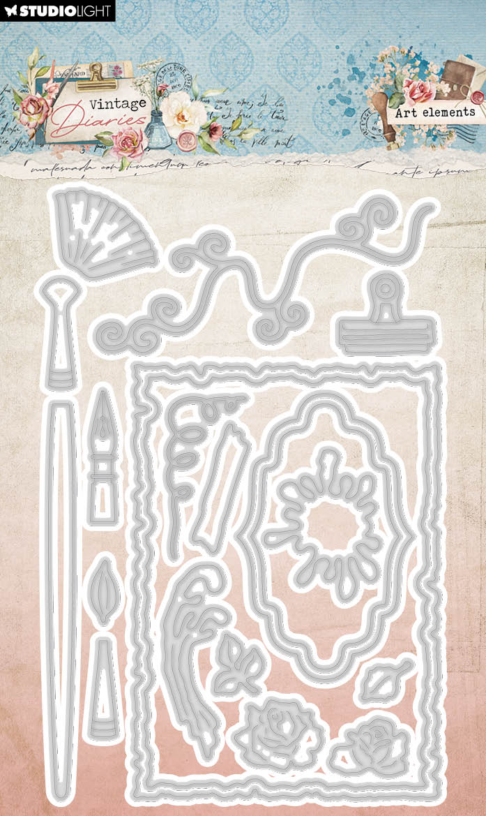 SL Cutting Dies Art Elements Vintage Diaries 20 PC-1