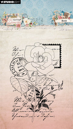 SL Clear Stamps Rose Vintage Diaries 1 PC-1