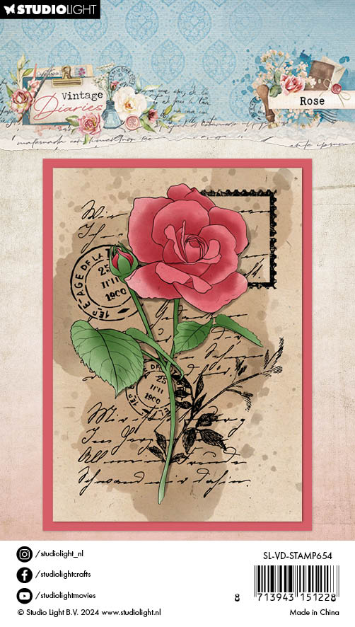 SL Clear Stamps Rose Vintage Diaries 1 PC-3