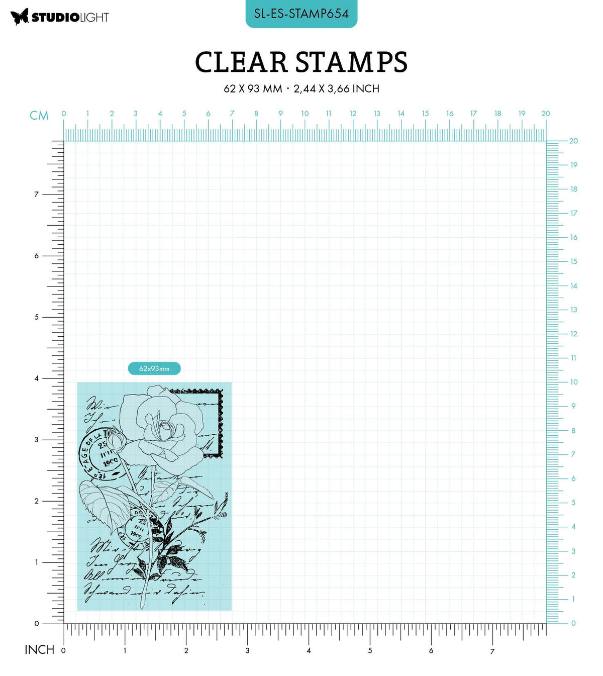 SL Clear Stamps Rose Vintage Diaries 1 PC-2