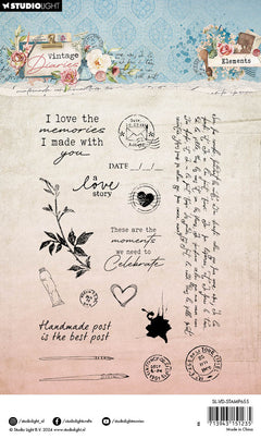 SL Clear Stamps Elements Vintage Diaries 17 PC-3
