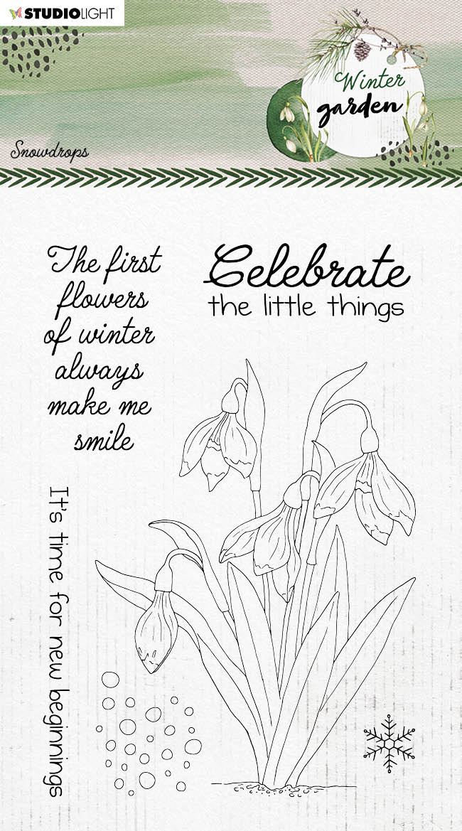 SL Clear Stamp Snowdrops Winter Garden 105x148x3mm 1 PC nr. 158-1