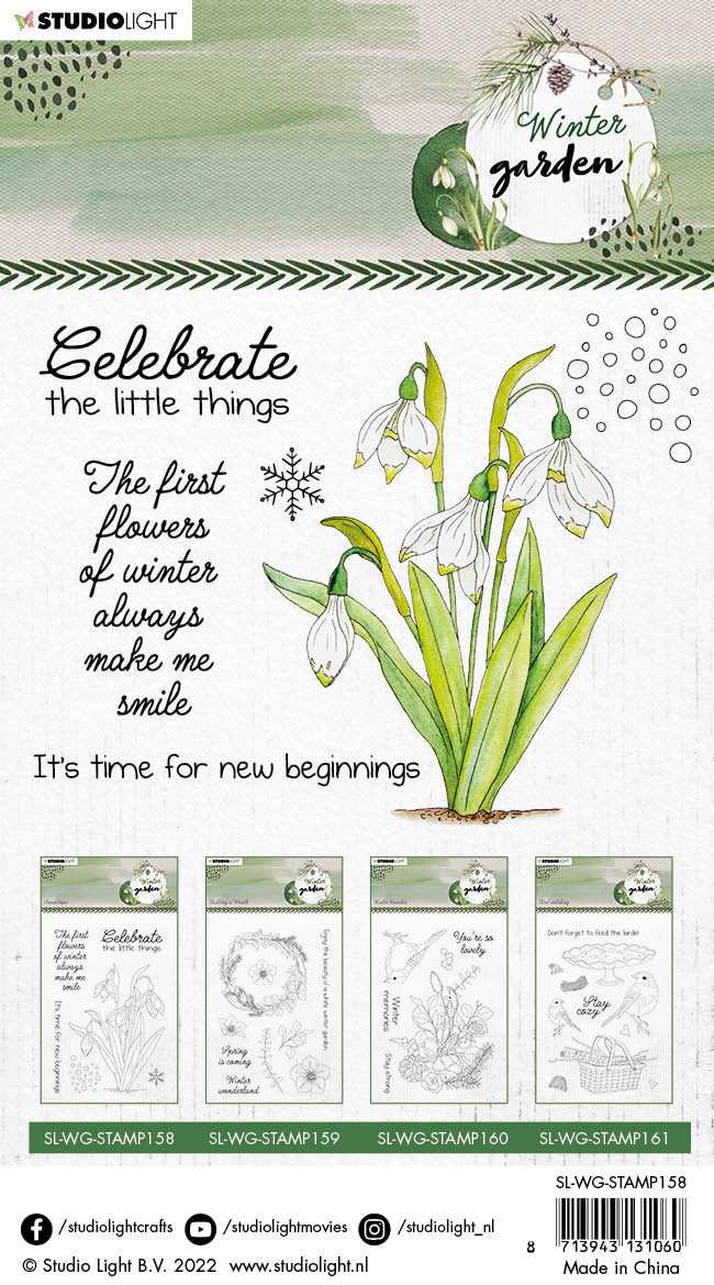SL Clear Stamp Snowdrops Winter Garden 105x148x3mm 1 PC nr. 158-4