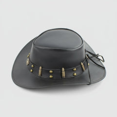 Shapeable Cowboy Hat with 12 Gauge Bullet Slice & Embellishments-6