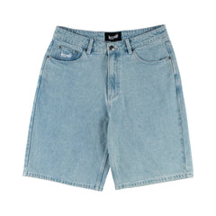 Welcome 'Linger' Baggy Denim Short - Washed Blue-1