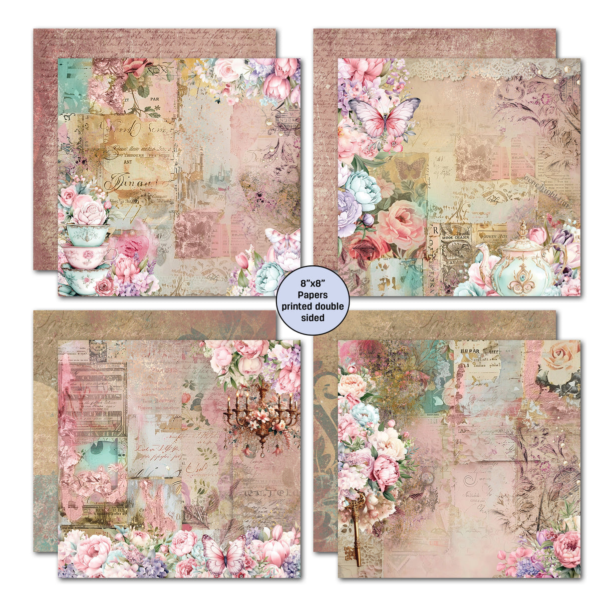 3Quarter Designs Positivi-Tea 8x8 Paper Pack-2