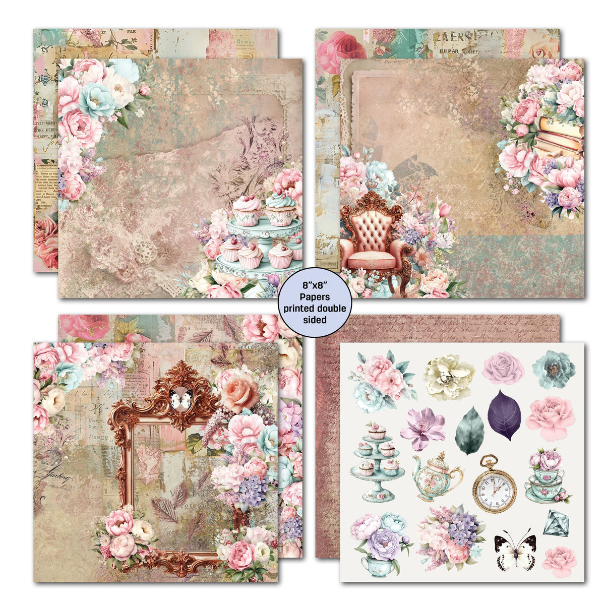 3Quarter Designs Positivi-Tea 8x8 Paper Pack-4