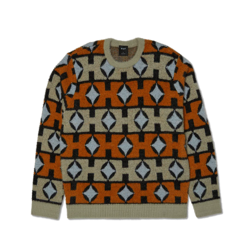 HUF 'Space Age' Crewneck Sweater - Sunset-1
