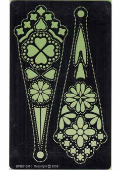Ecstasy Crafts Exclusive Piecing/Embossing Templates -Hearts and Flower Fans-1