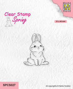 Nellie's Choice Clear Stamp Spring - Cute Rabbit-2-1