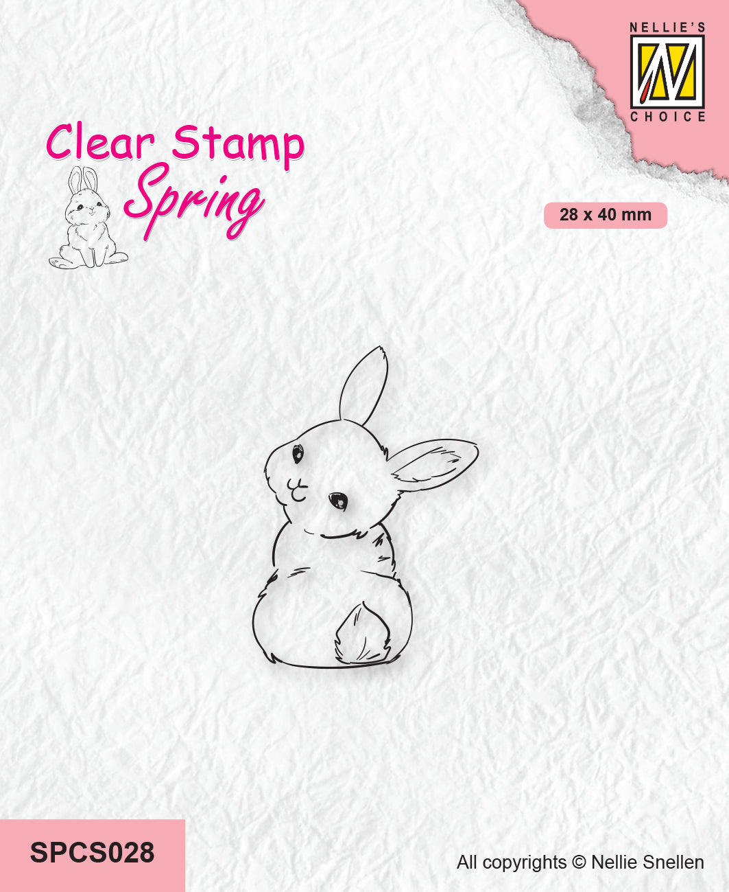 Nellie's Choice Clear Stamp Spring - Cute Rabbit-3-1