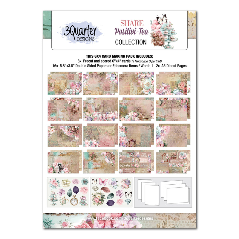 3Quarter Designs Positivi-Tea 6x4 Card Pack-1