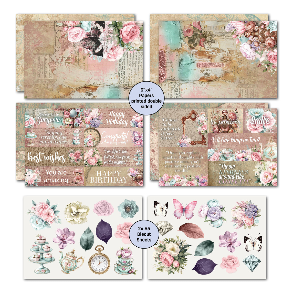 3Quarter Designs Positivi-Tea 6x4 Card Pack-5