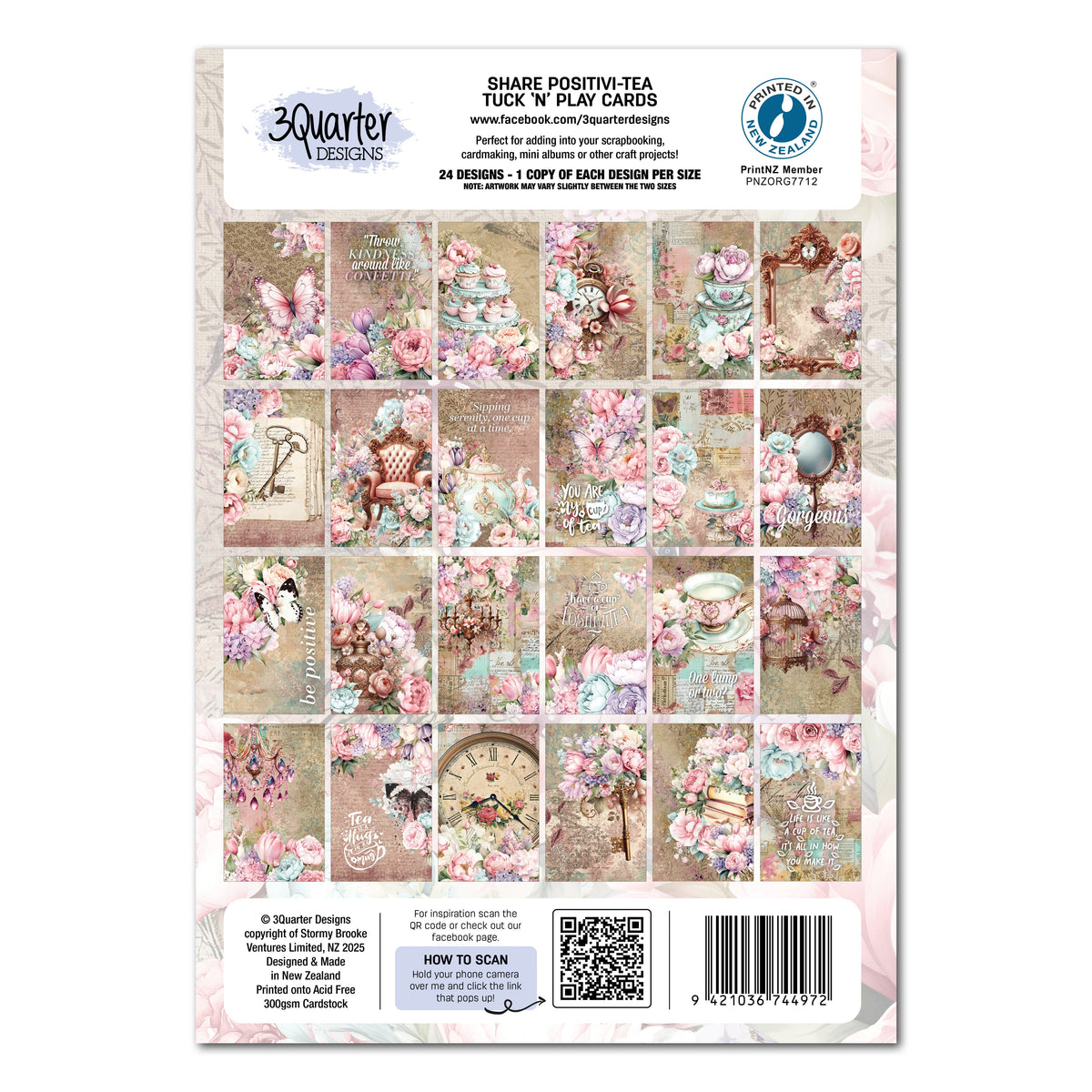 3Quarter Designs Positivi-Tea - Tuck N Play Cards-2