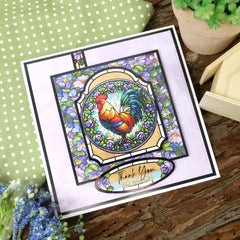 Stained Glass Wonderful Wildlife Luxury Topper Collection-14