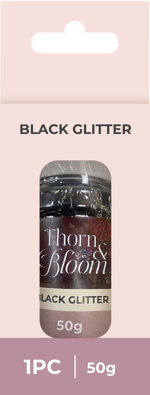 Sara Signature Thorn & Bloom - Black Glitter-1