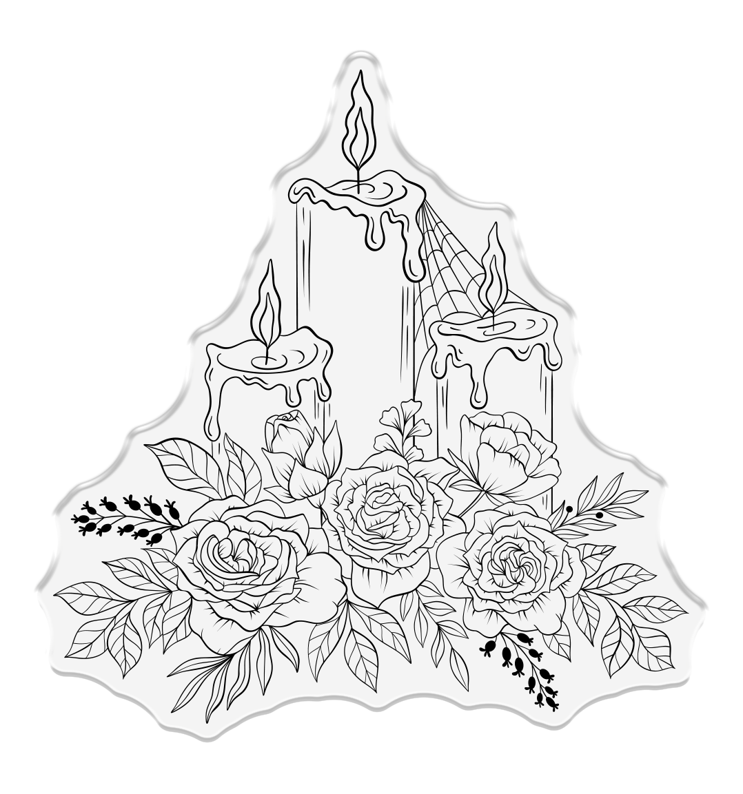 Sara Signature Thorn & Bloom Stamp & Die Set - Rose Candles-2