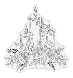 Sara Signature Thorn & Bloom Stamp & Die Set - Rose Candles-2