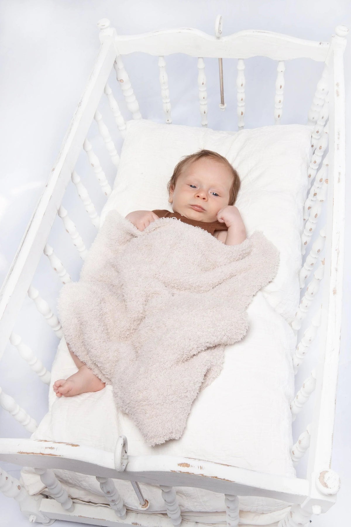 Blushing Beige Solid Double Layered Lovey-1