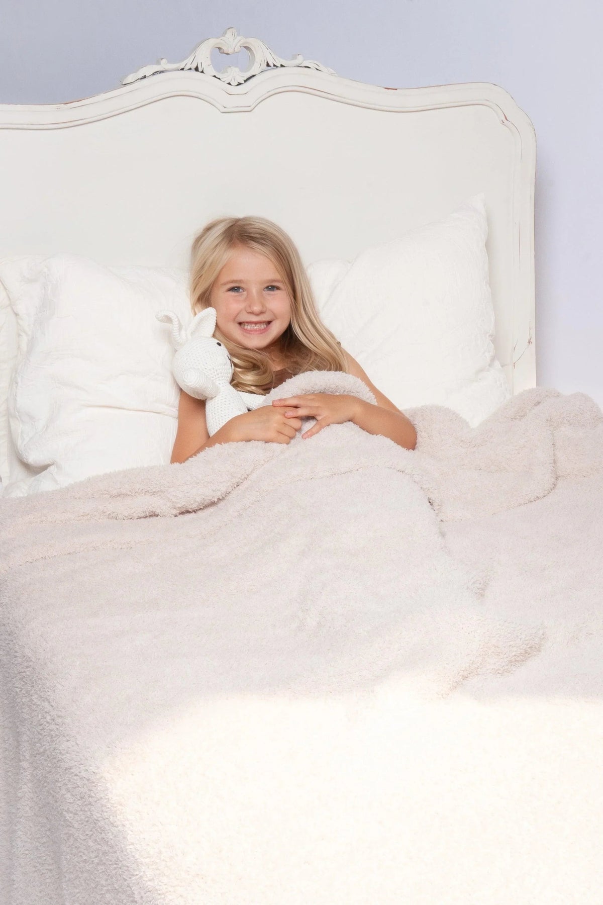Solid Doubled Layered in Blushing Beige Twin Bed Blanket-1