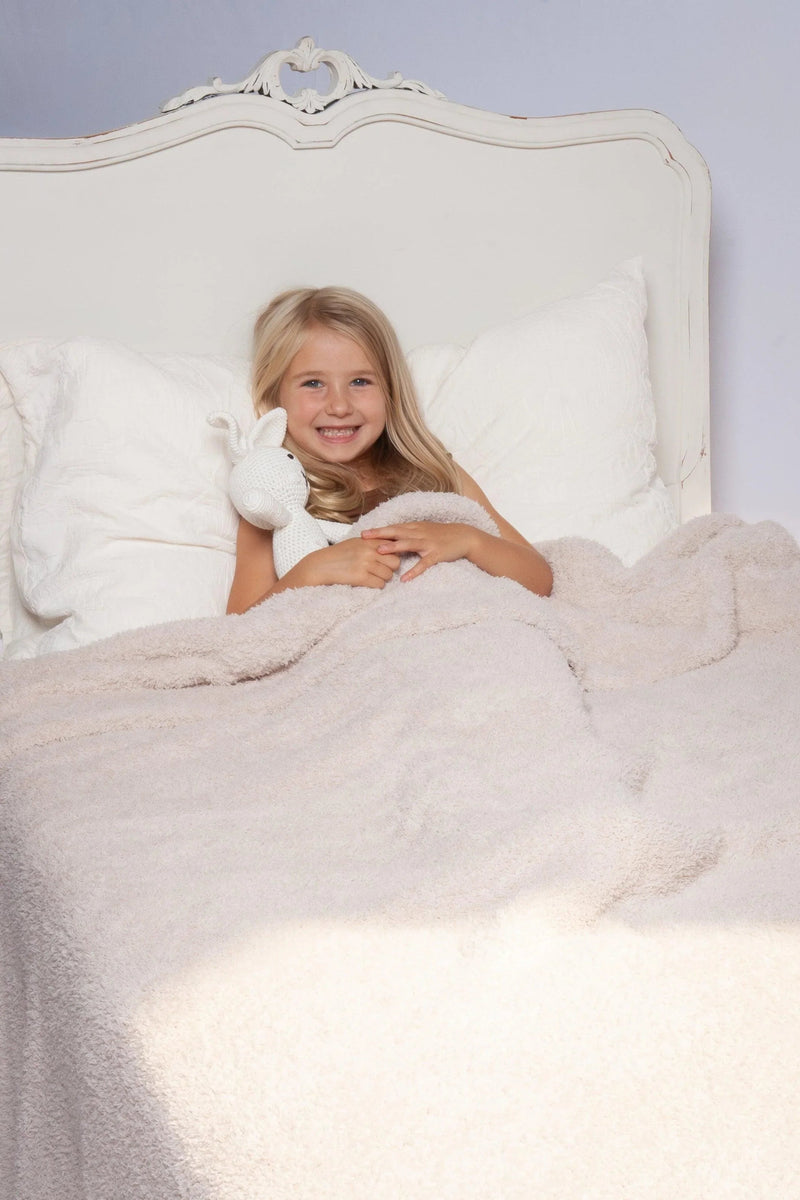 Blushing Beige Solid Double Layered Extended Throw-2