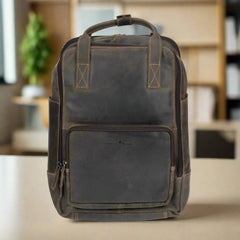 Greenwood Leather Backpack with Reinforced Laptop and Tablet Compartments-1