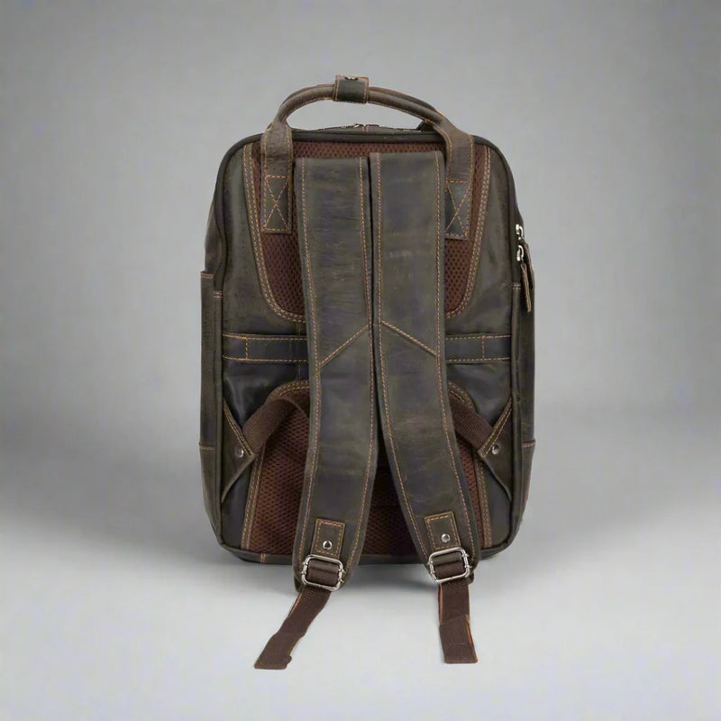 Greenwood Leather Backpack with Reinforced Laptop and Tablet Compartments-2