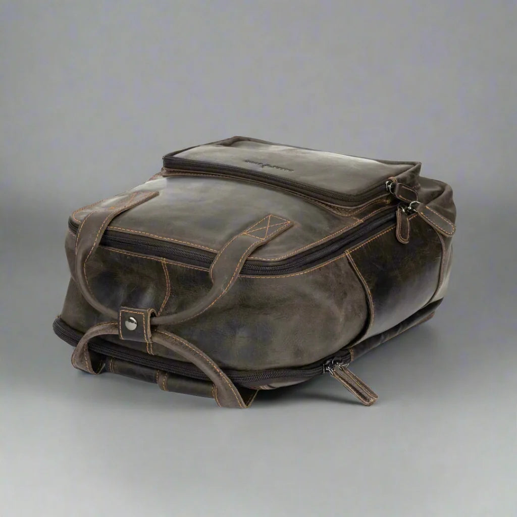 Greenwood Leather Backpack with Reinforced Laptop and Tablet Compartments-5