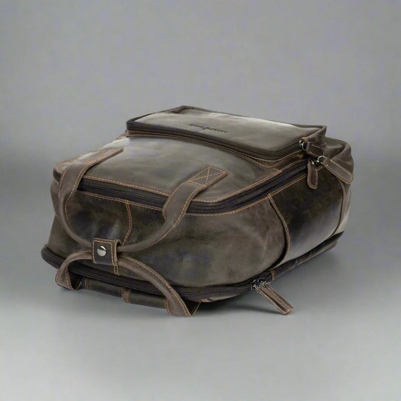 Greenwood Leather Backpack with Reinforced Laptop and Tablet Compartments-5
