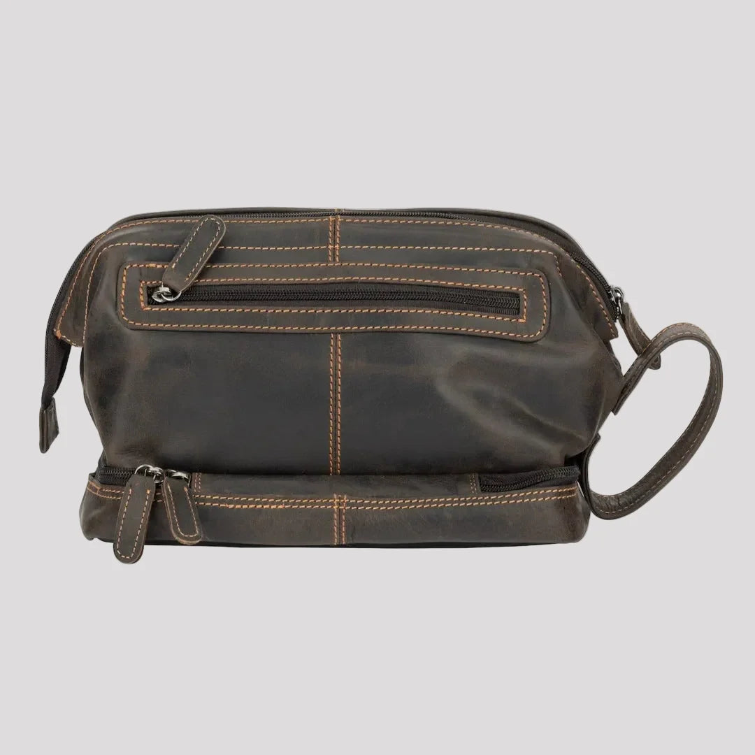 Greenwood Leather Travel Toiletry Bag-9