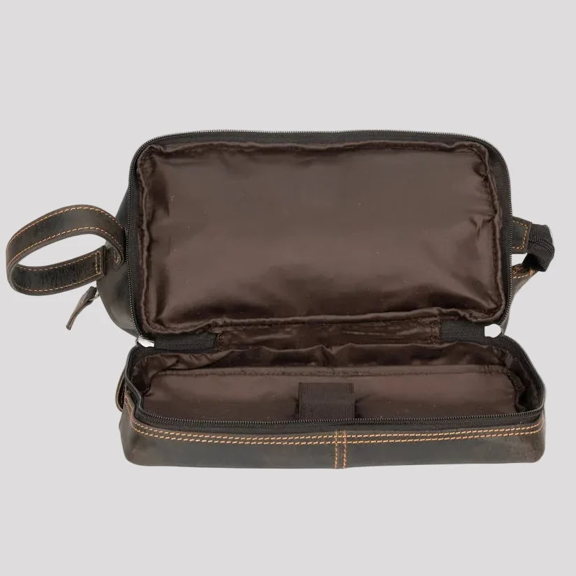 Greenwood Leather Travel Toiletry Bag-10