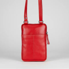 Greenwood Leather Compact Mini Crossbody. Slim Full-Grain Leather Phone Bag & Travel Organizer-14