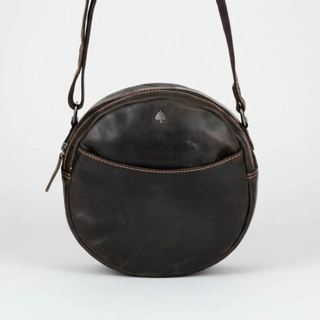 Greenwood Leather Round Crossbody Bag-1