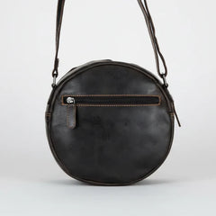 Greenwood Leather Round Crossbody Bag-2