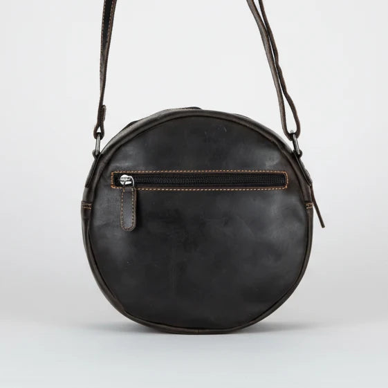 Greenwood Leather Round Crossbody Bag-2