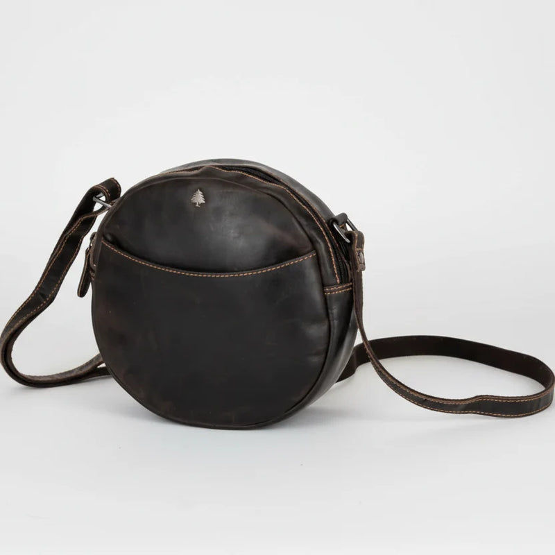 Greenwood Leather Round Crossbody Bag-3