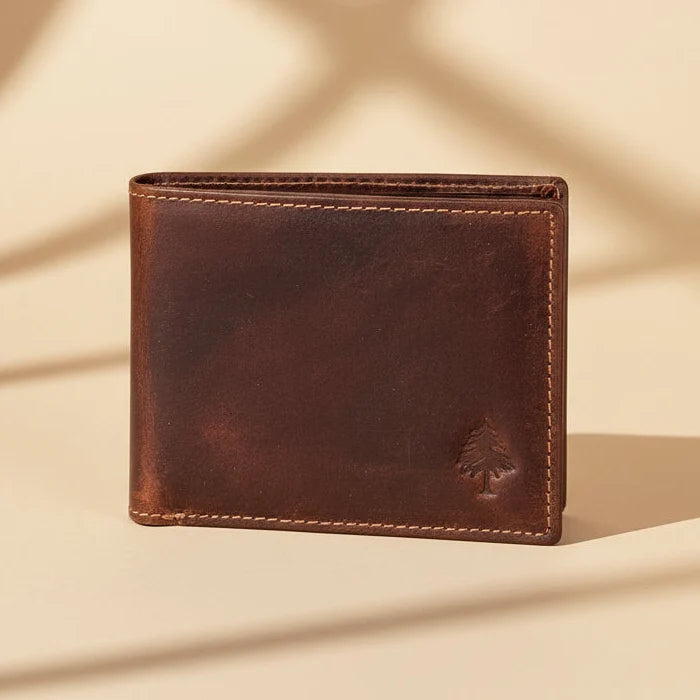 Greenwood Men's Leather Bifold Wallet. Premium RFID Protection Wallet with Flip Compartment-1