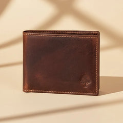 Greenwood Men's Leather Bifold Wallet. Premium RFID Protection Wallet with Flip Compartment-1