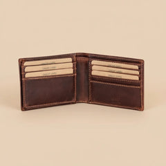 Greenwood Men's Leather Bifold Wallet. Premium RFID Protection Wallet with Flip Compartment-3