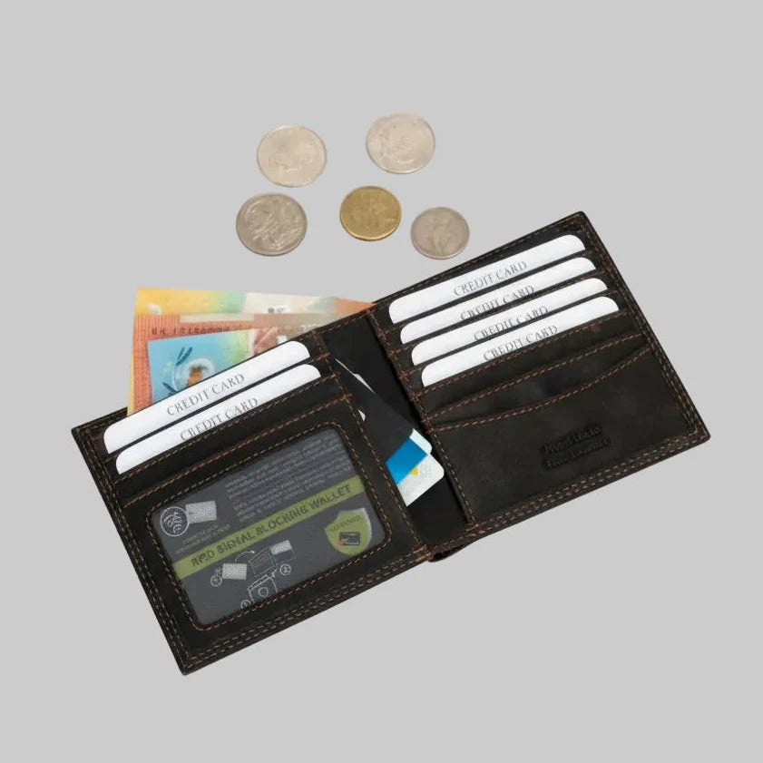 Greenwood Leather Men’s Bifold RFID Wallet-6