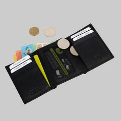 Greenwood Leather Men’s Tri-Fold RFID Wallet-11