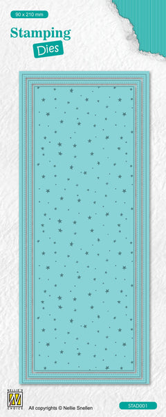 Nellie's Choice Stamping Die Slimline -  Dots & Stars-1