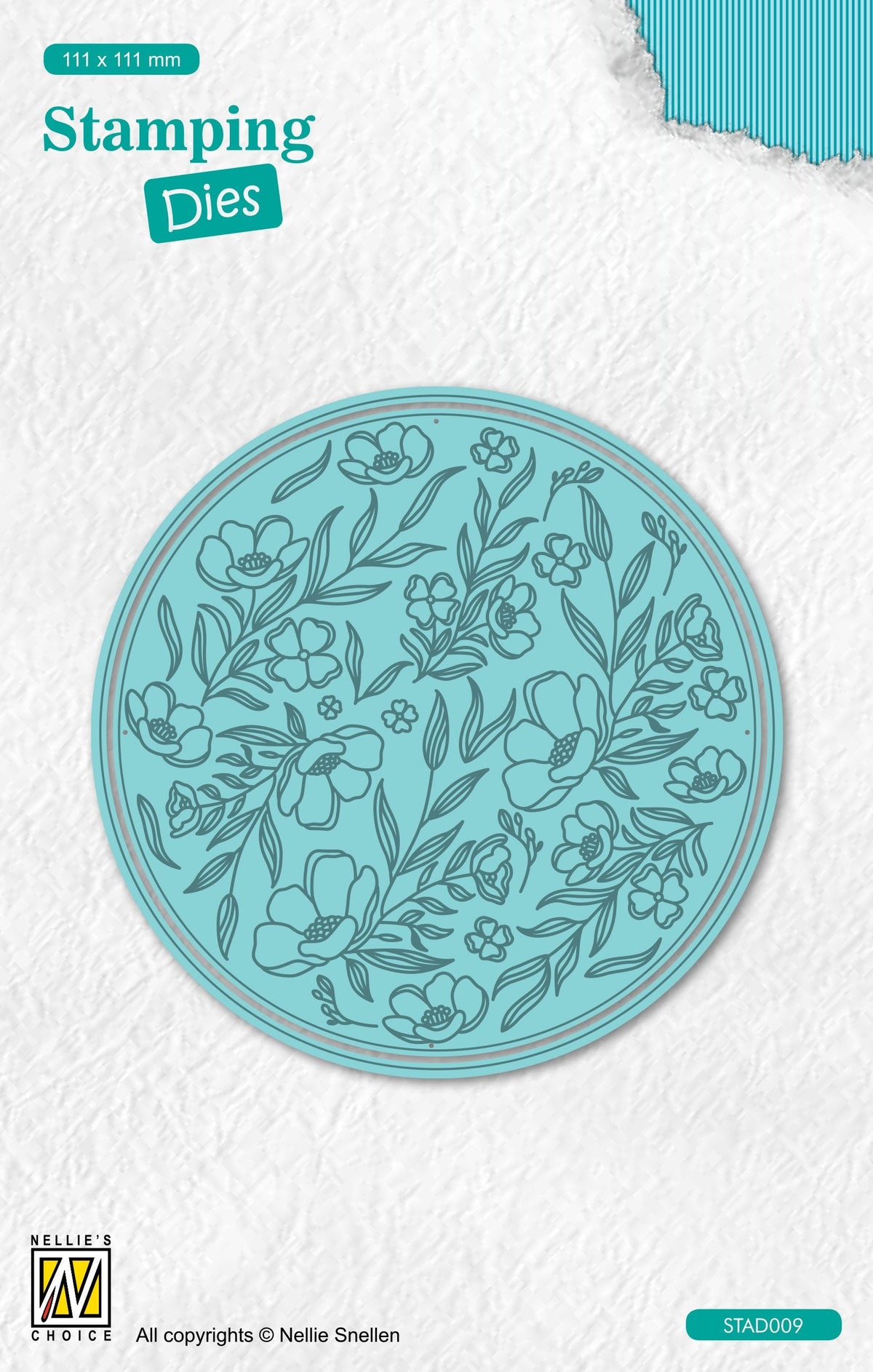 Nellie's Choice Stamping Die Round - Flowers-1