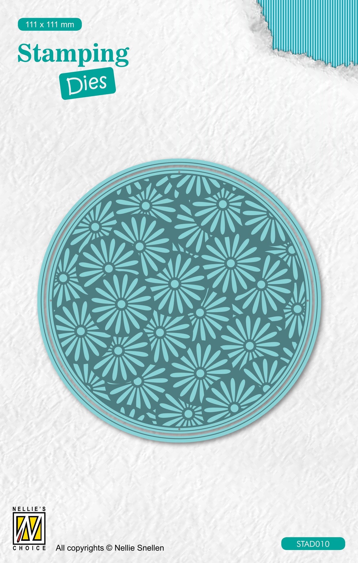 Nellie's Choice Stamping Die Round - Margerites-1