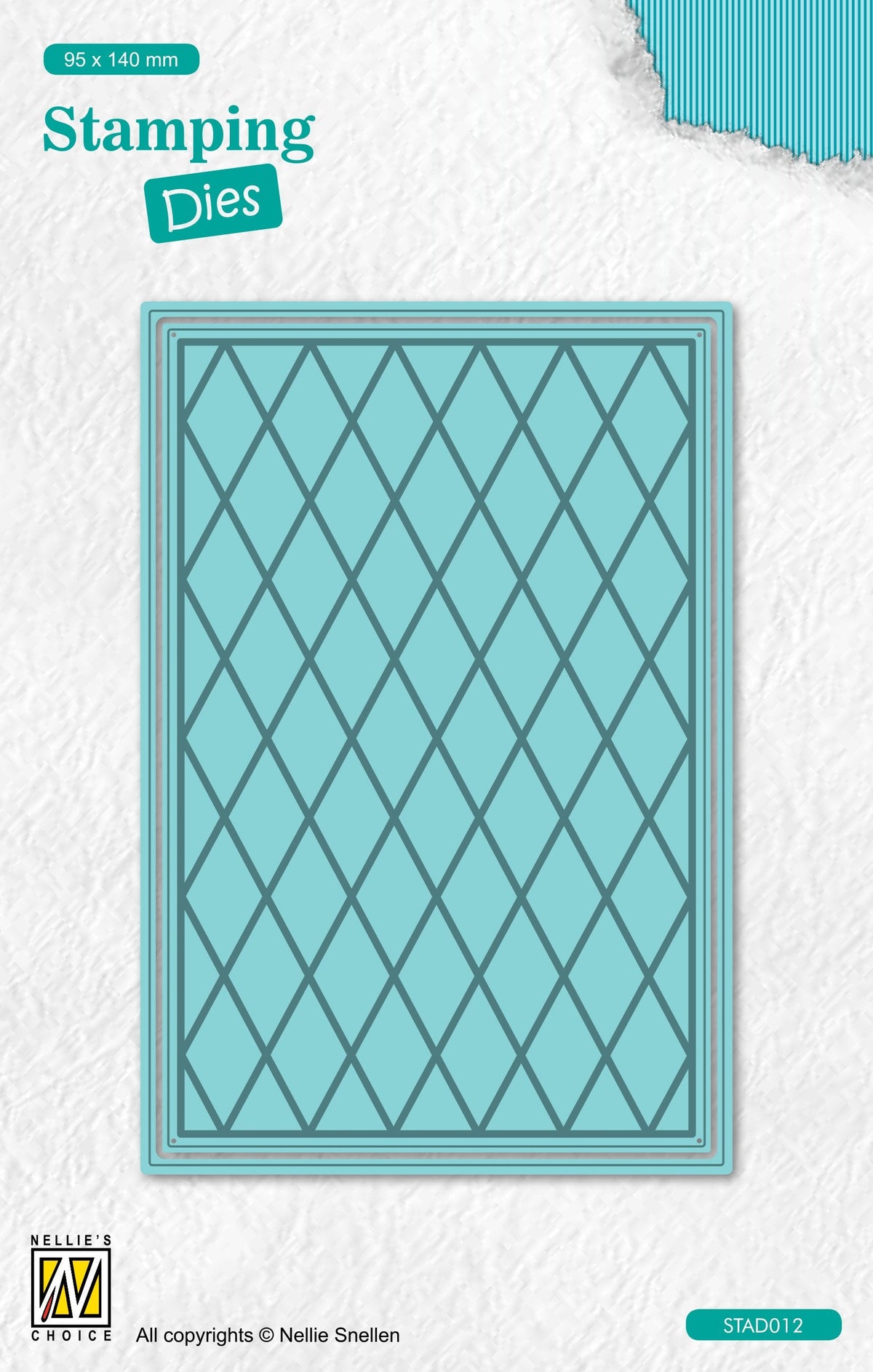Nellie's Choice Stamping Die Rectangle - Lattice-1
